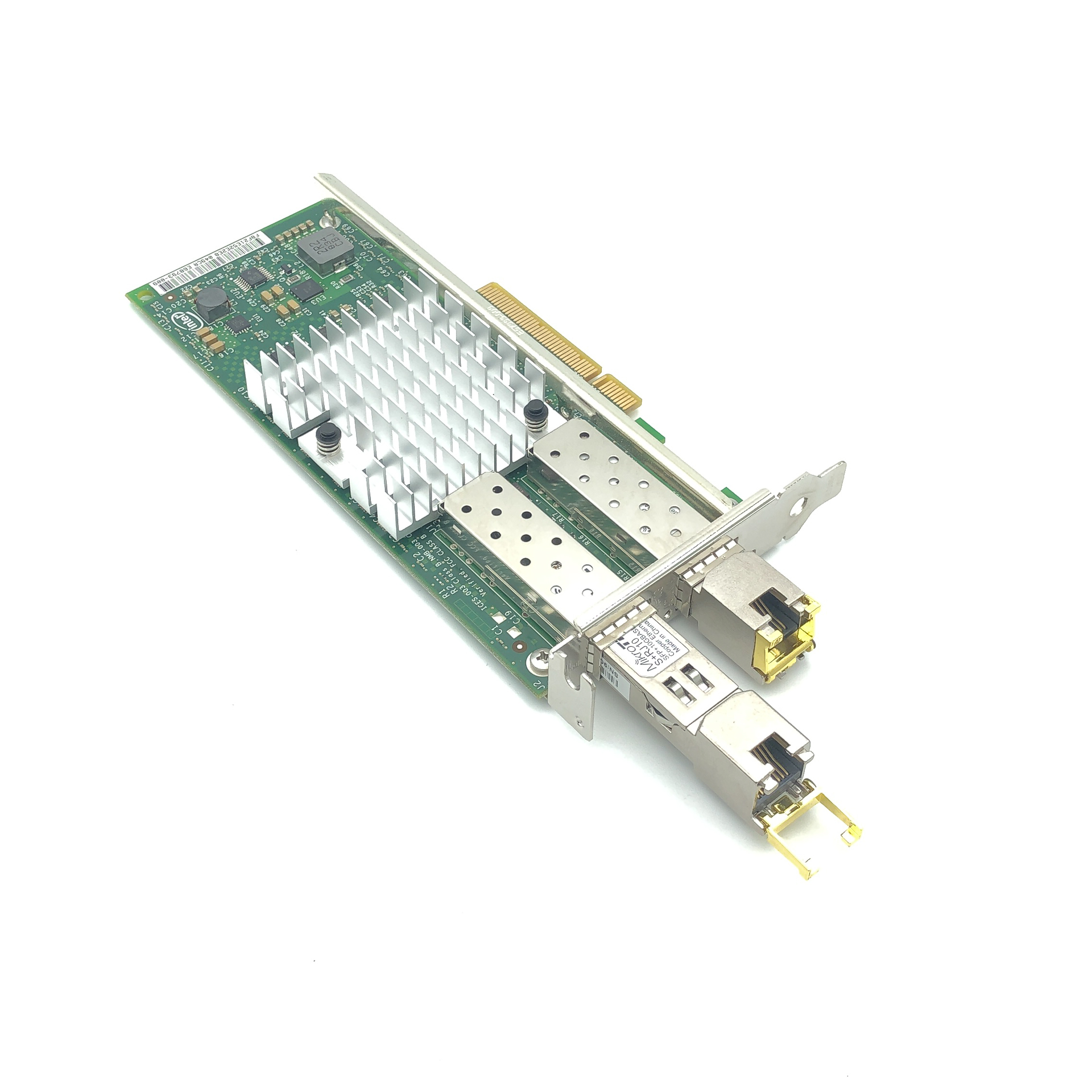 Intel Adapter X520-DA2 2-port 10 Gbit/s SFP+ Ethernet + 2x MikroTik 10G RJ45 modul